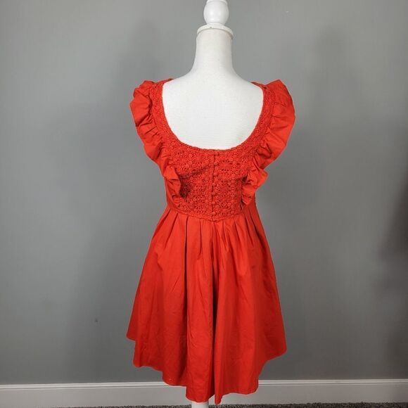 NWT Free People Half Moon Mini Dress. Red XS#26 - Picture 9 of 16